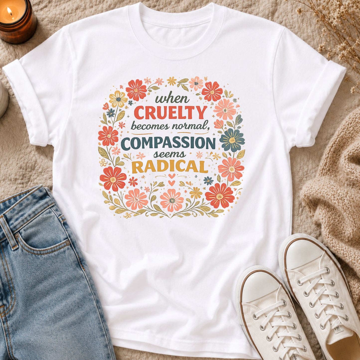 When Cruelty Becomes Normal Compassion Seems Radical T-shirt
