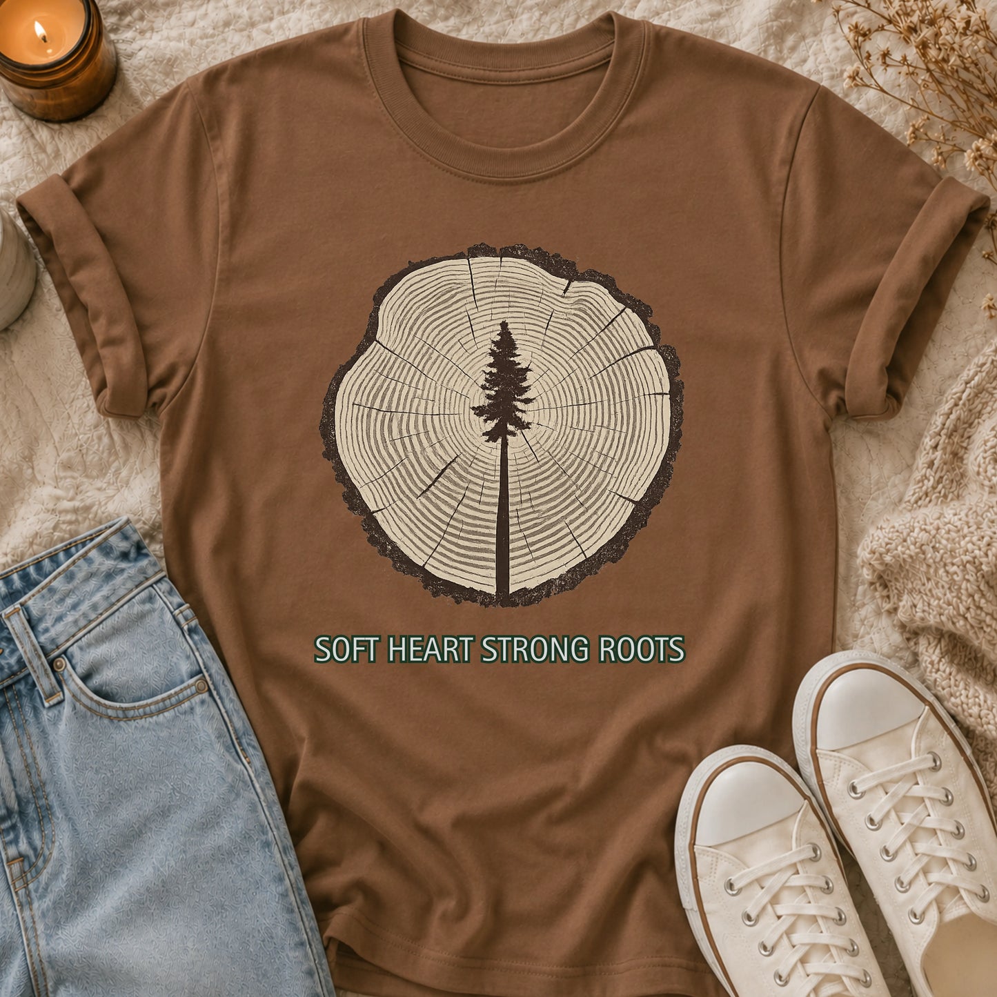 Soft Heart, Strong Roots T-shirt