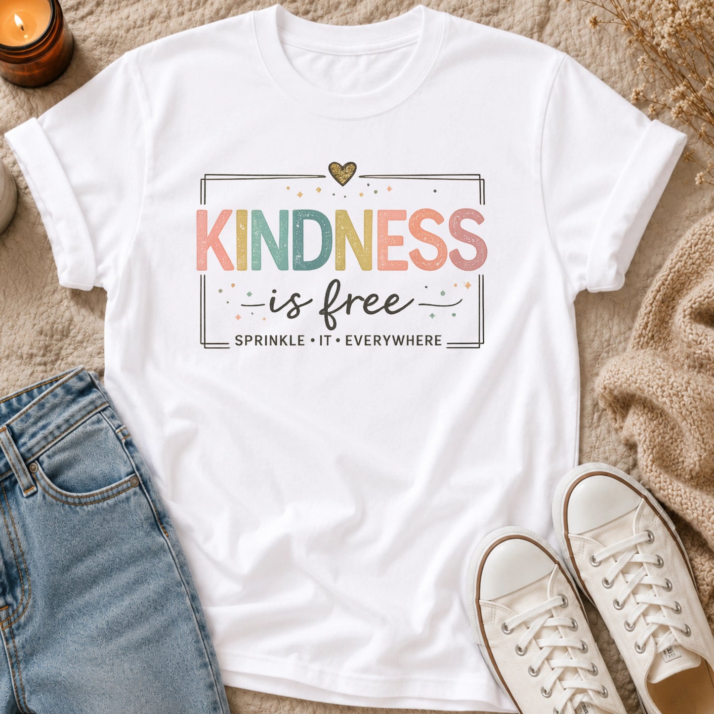 KINDNESS is free sprinkle it everywhere t-shirt