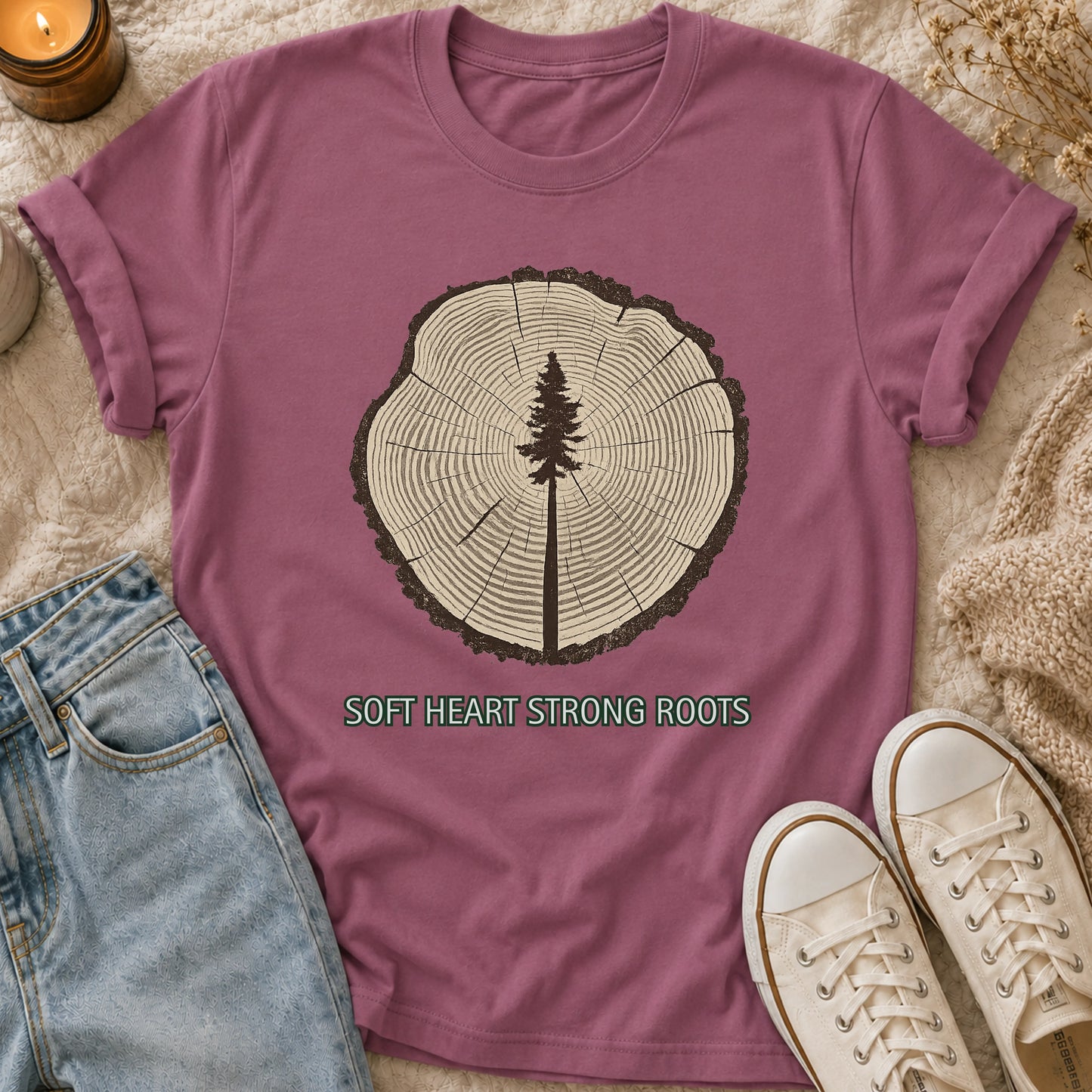 Soft Heart, Strong Roots T-shirt