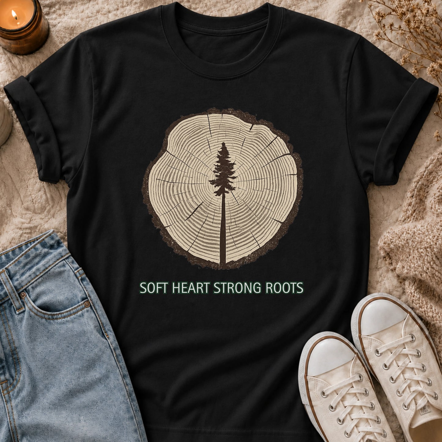 Soft Heart, Strong Roots T-shirt