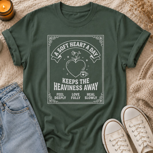 A Soft Heart A Day Keeps The Heaviness Away T-shirt