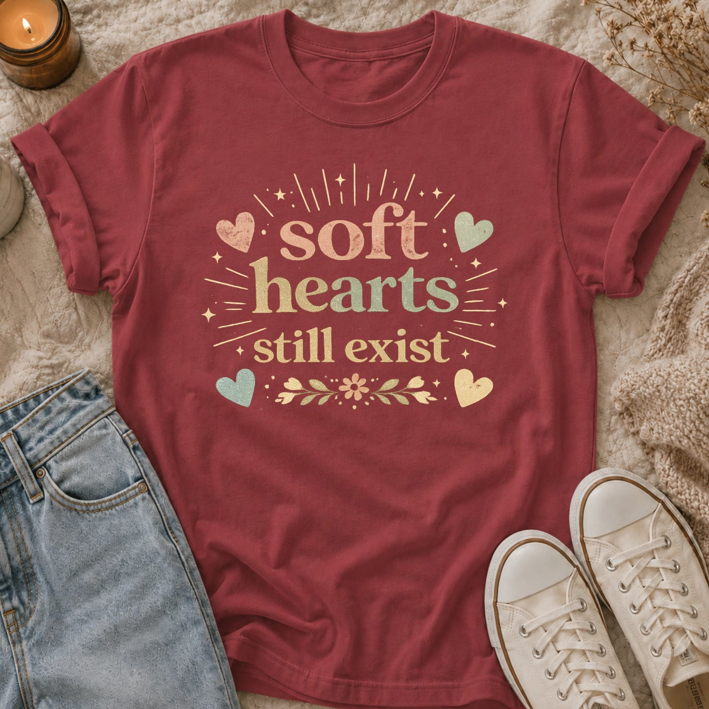 Soft hearts still exist t-shirt