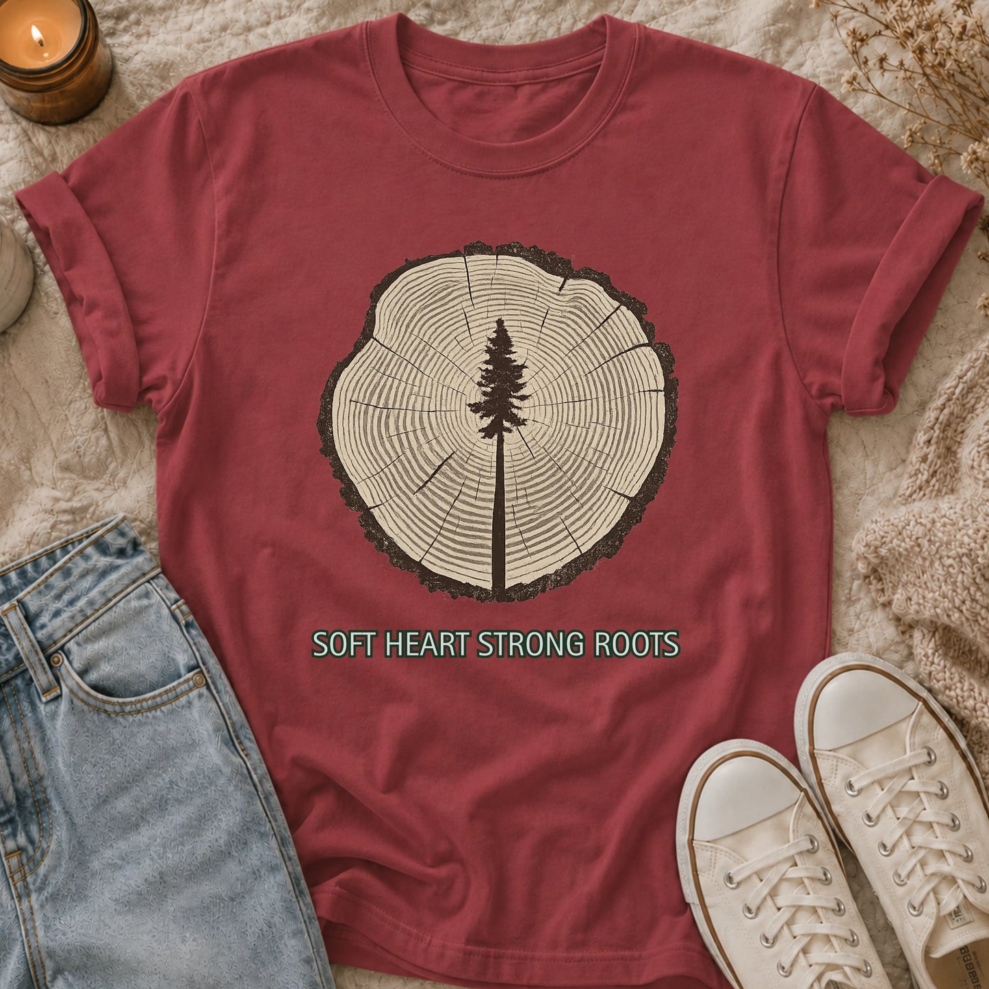 Soft Heart, Strong Roots T-shirt