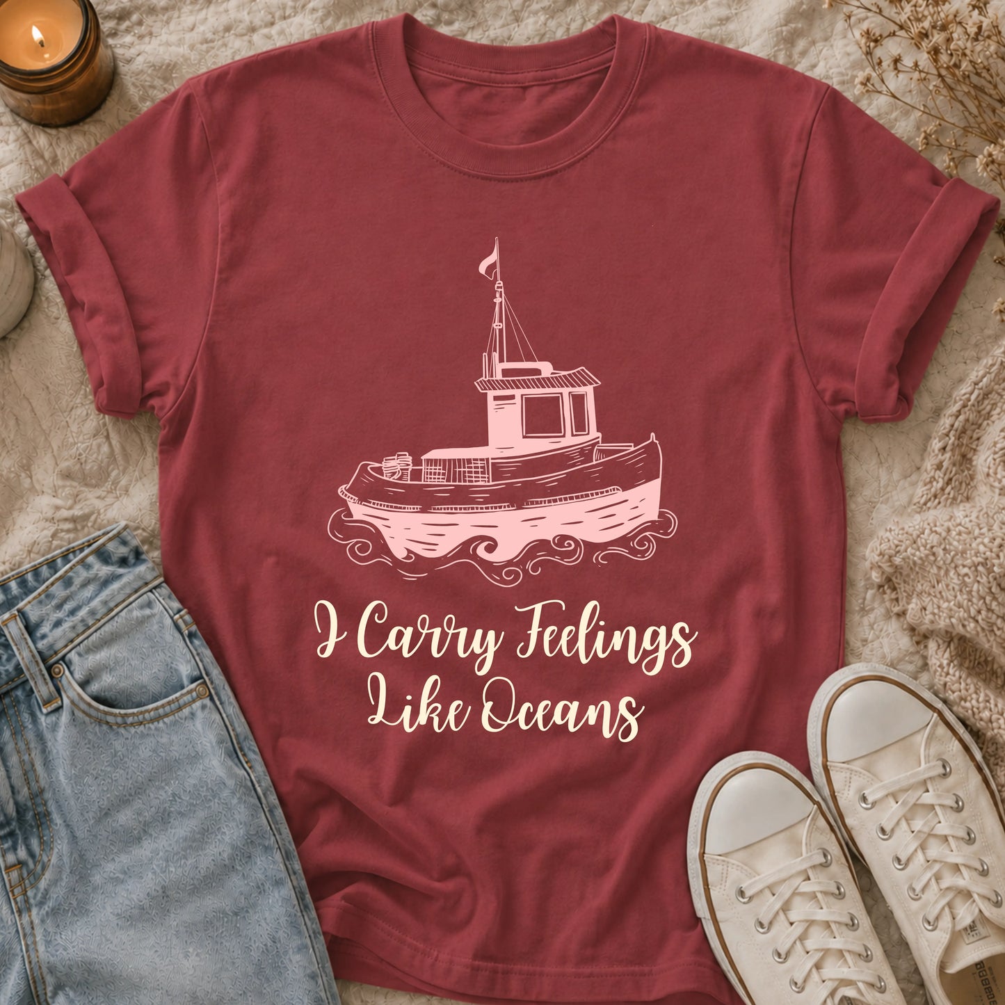 I Carry Feelings Like Oceans T-shirt