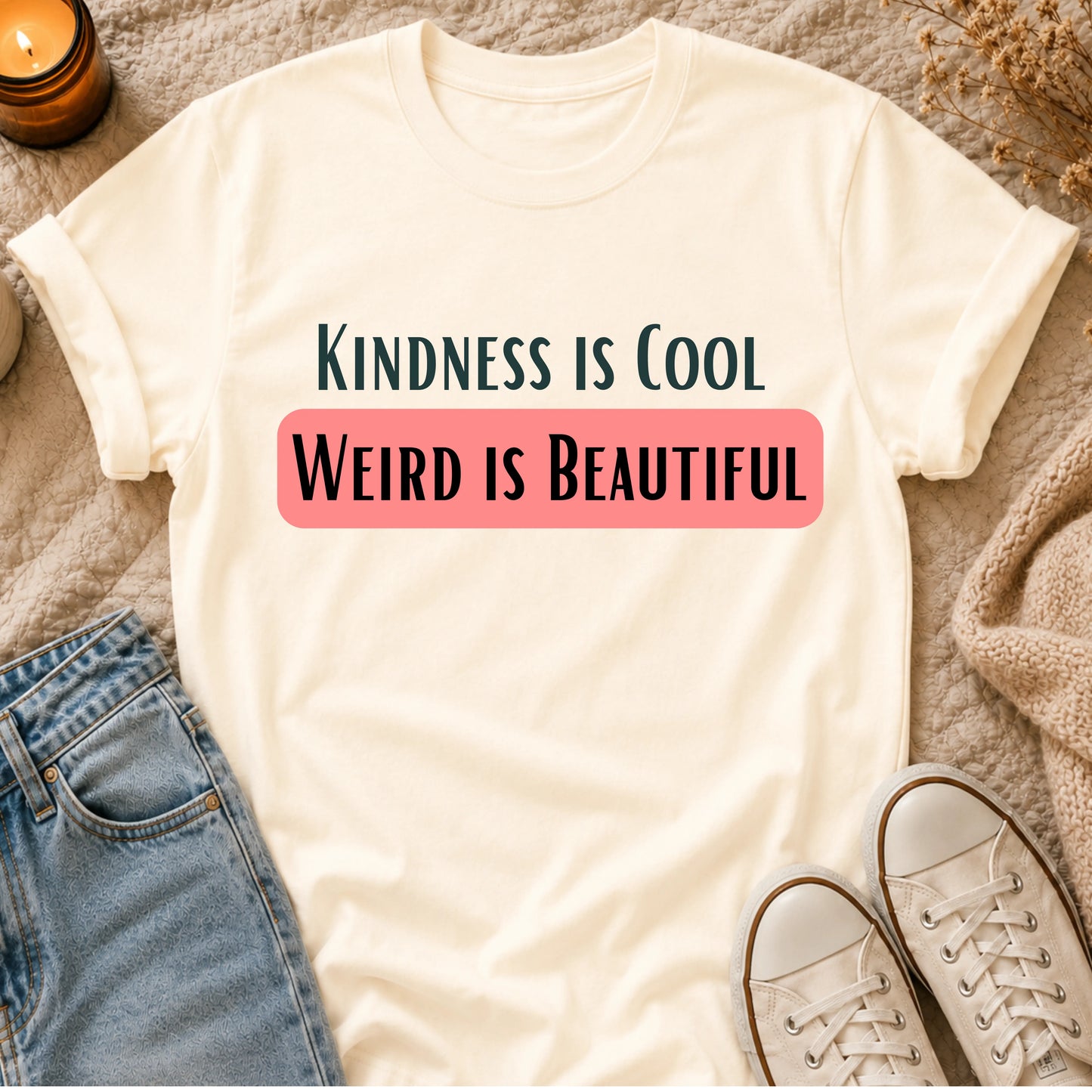 Kindness is Cool Weird is Beautiful t-shirt