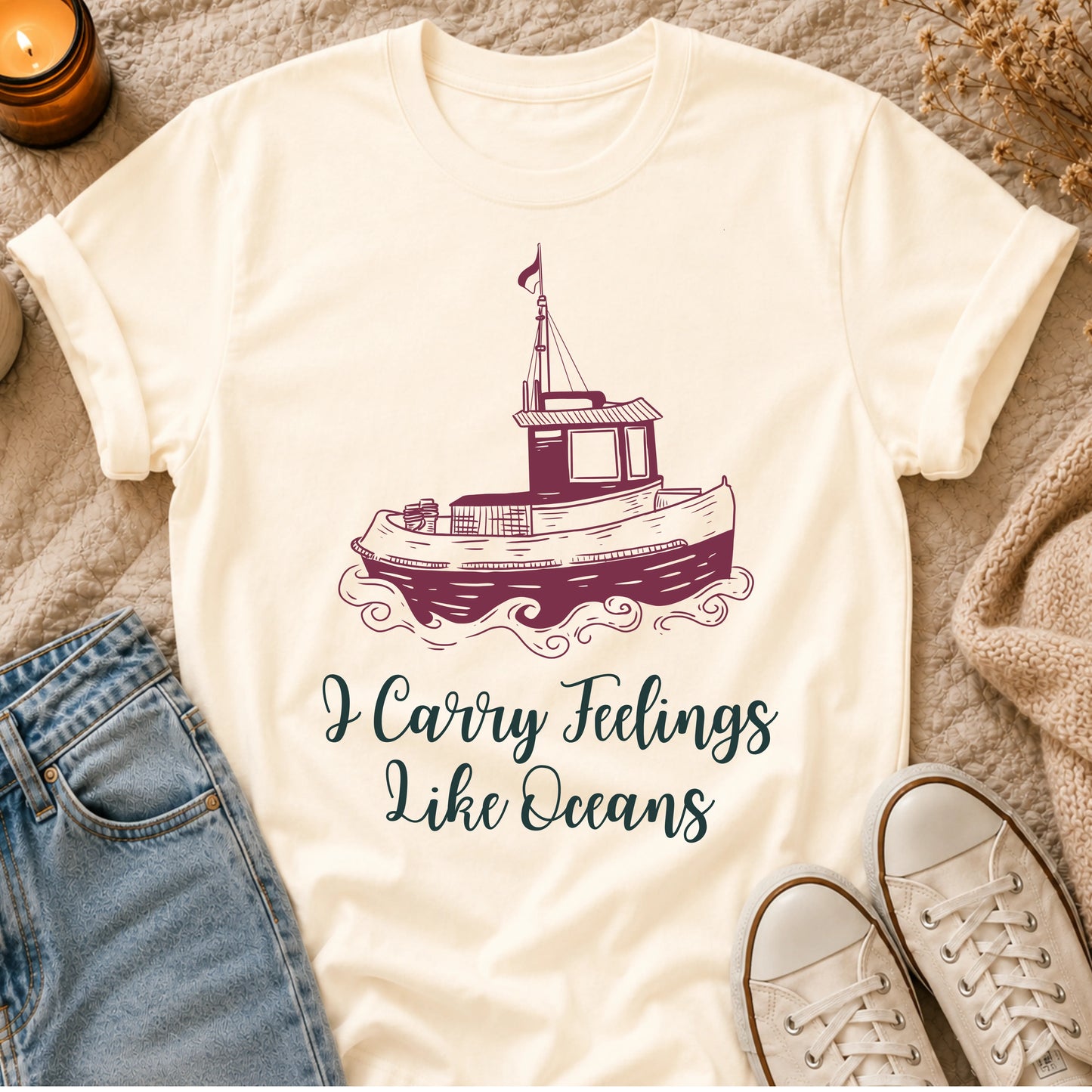 I Carry Feelings Like Oceans T-shirt