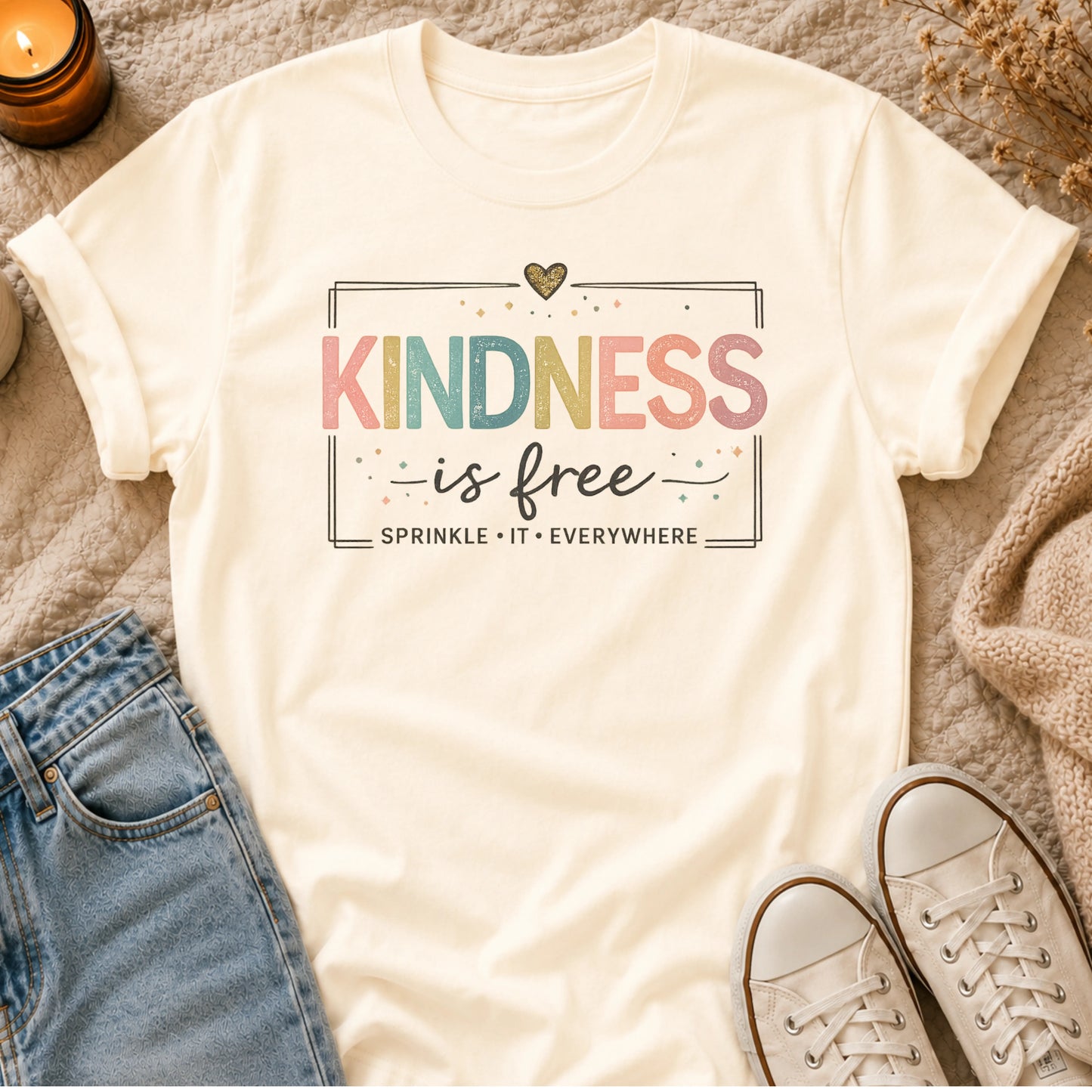 KINDNESS is free sprinkle it everywhere t-shirt