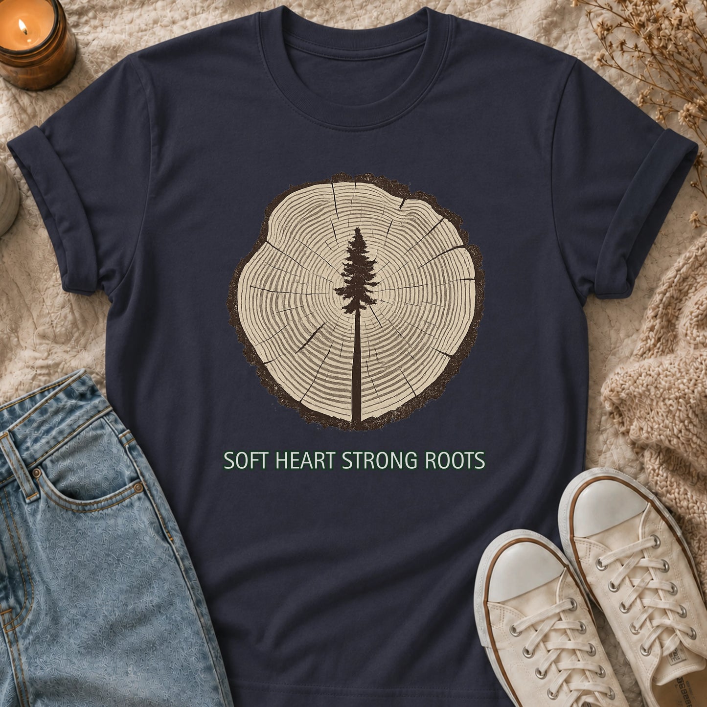 Soft Heart, Strong Roots T-shirt